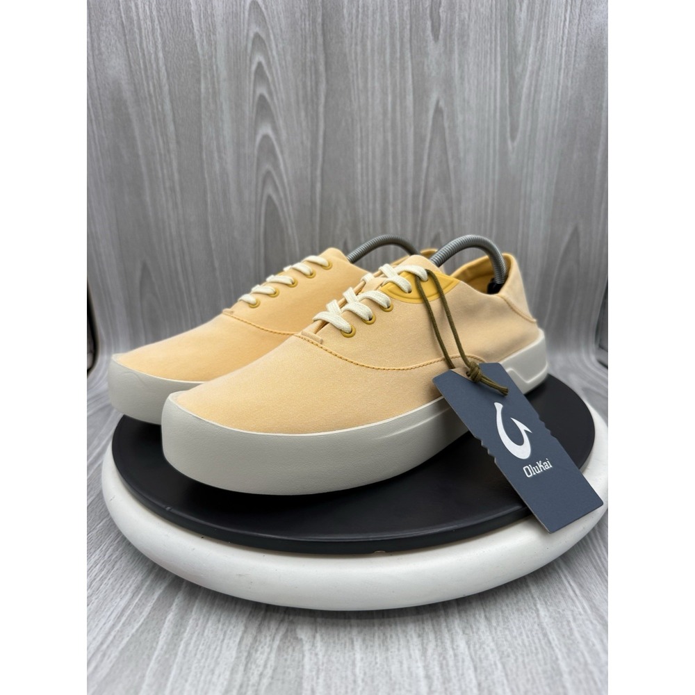 Olukai Tradewind Mens Size 10 Peach Casual Shoes Lightweight Canvas Sneakers